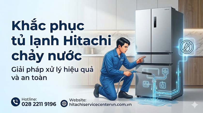 Cách khắc phục tủ lạnh Hitachi chảy nước