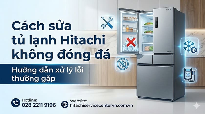 Cách sửa tủ lạnh Hitachi không đông đá