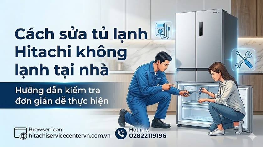 Cách sửa tủ lạnh Hitachi không lạnh