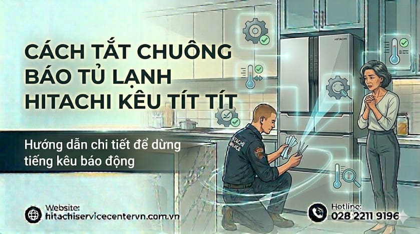 Tủ lạnh Hitachi báo động kêu tít tít