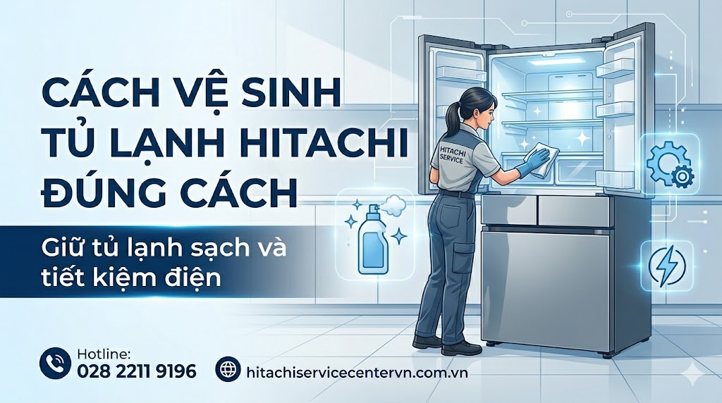 Cách vệ sinh tủ lạnh Hitachi chuẩn nhất