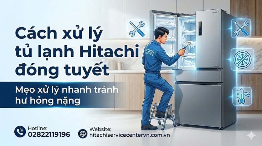 Cách xử lý tủ lạnh Hitachi đóng tuyết