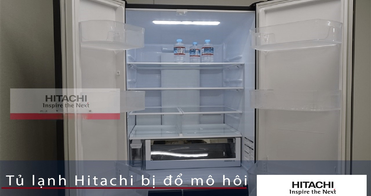 Thay gioăng ron cao su cửa tủ lạnh Hitachi Side by side bị hở không kín