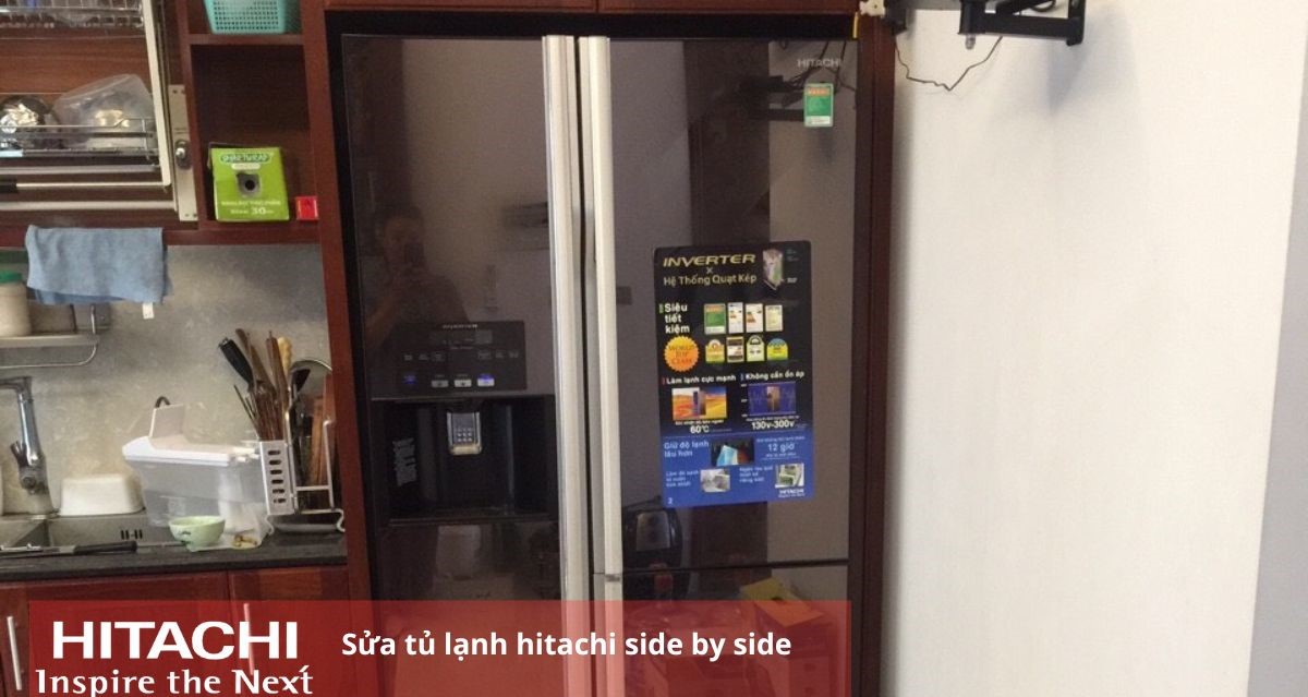 Sửa tủ lạnh Hitachi side by side kêu to