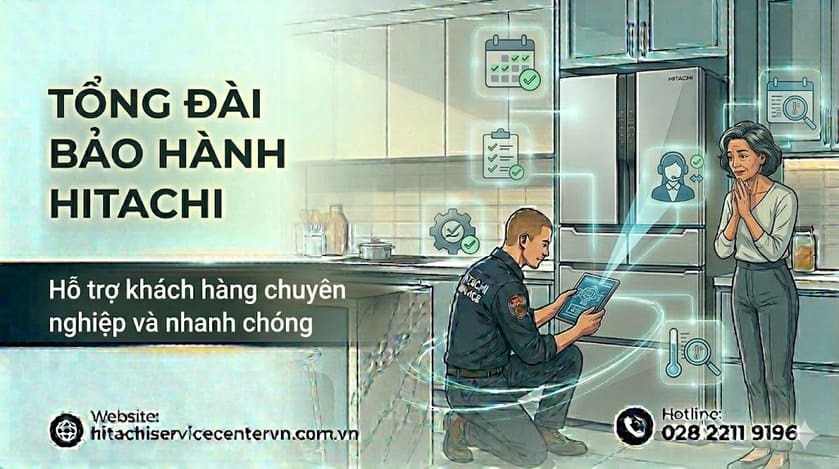 Số tổng đài bảo hành tủ lạnh Hitachi chính hãng