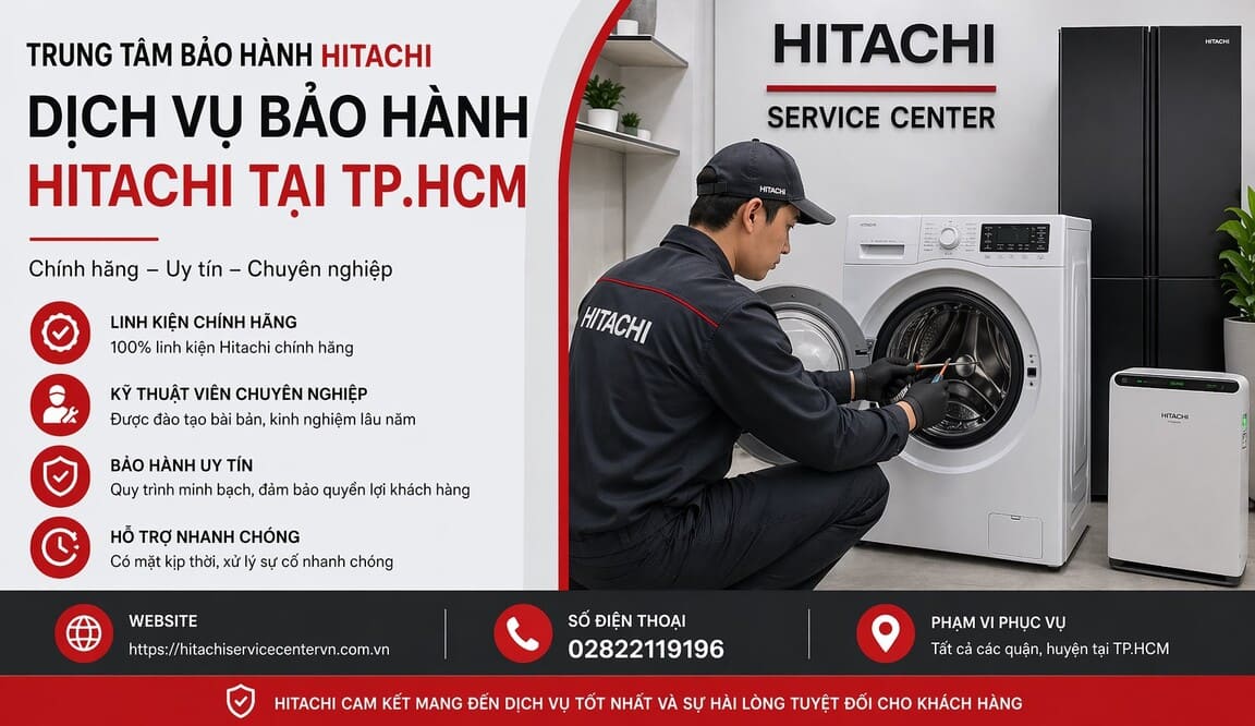 Top địa chỉ bảo hành Hitachi tại TPHCM uy tín