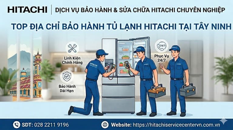 Top địa chỉ bảo hành tủ lạnh Hitachi tại Tây Ninh ủy quyền