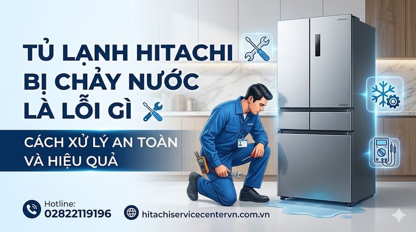 Tủ lạnh Hitachi bị chảy nước là lỗi gì