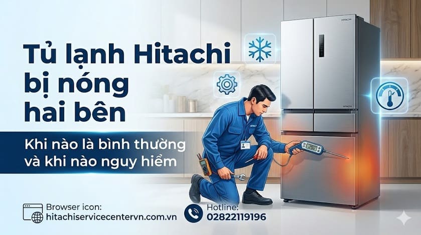 Vì sao tủ lạnh Hitachi bị nóng 2 bên