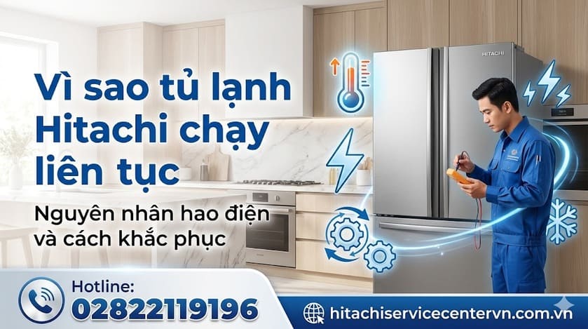 Tủ lạnh chạy liên tục