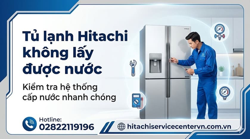 Vì sao tủ lạnh Hitachi không lấy được nước